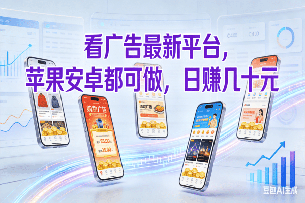 看广告最新平台,苹果安卓都可做,日赚几十元-九节课