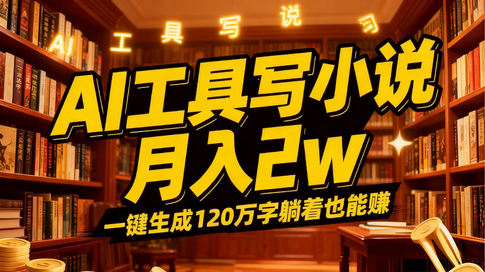 2026年AI工具写小说,一键生成120万字，躺着也能赚，月入2w+-九节课