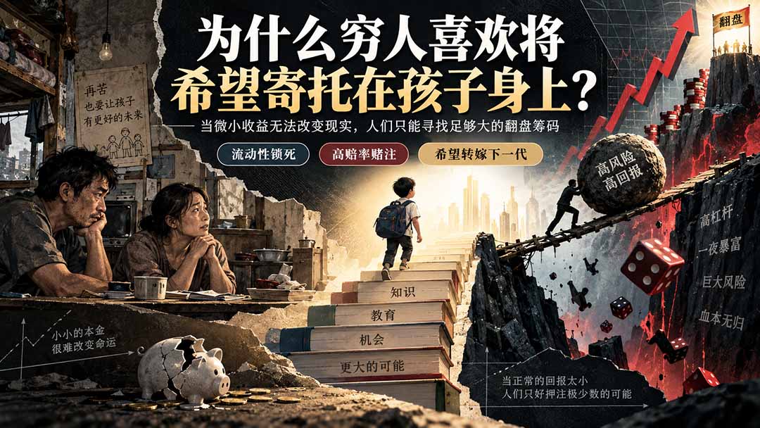 社群精品文章：为什么穷人喜欢将希望寄托在孩子身上？-九节课